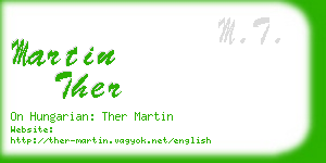 martin ther business card